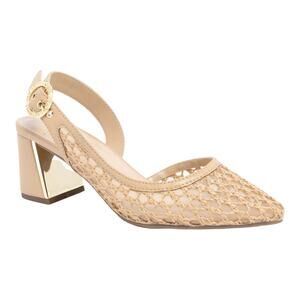 Jones New York Women's Candree Slingback Pointed Toe Pumps Natural Size 6